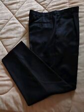 Pantalone Con Pinces Uomo Vintage 100% Lana Taglia 56 DROP 6 Blu Scuro/grigio