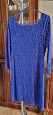 ? Abito Diane Von Furstenberg Blu Pizzo tg 46 Nuovo