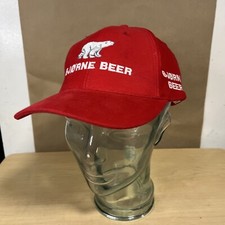 Cappello Snapback Bjorne Beer da Collezione Rosso Bianco Logo Danimarca Vintage Orso Polare