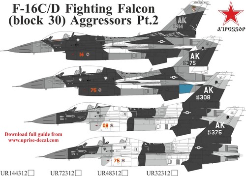 Decalcomania 16c d - decalcomania, f-16c/d