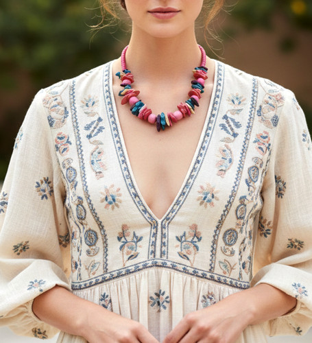Collana vintage legno - 🩷collana,