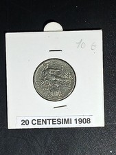 MONETA REGNO ITALIA 1908  LIBRATA 20 CENTESIMI