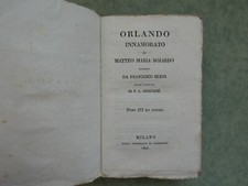 Orlando Innamorato Boiardo Milano 1825 tomo III
