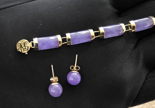 Bracciale orecchini giada - orecchini,