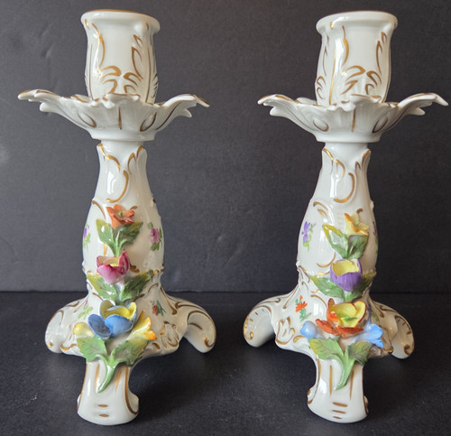 Coppia antichi candelabri - coppia, di