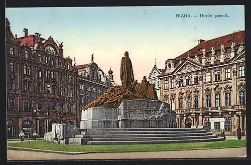 Praga praha husuv pomnik - /, praha,