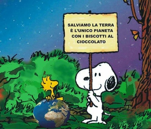 Adesivo linus snoopy salviamo - linus,