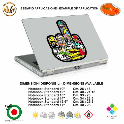 Fuck off sticker bomb notebook