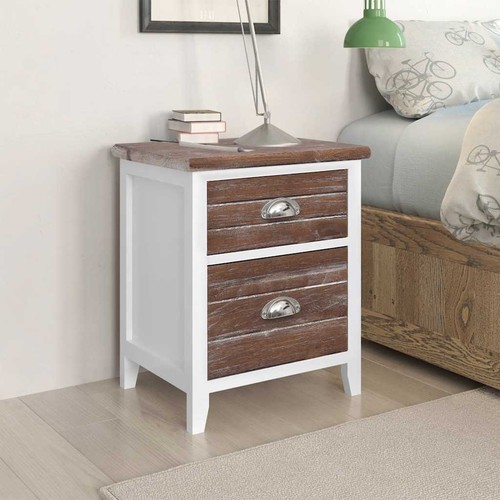 Comodino cassetti marrone - 2x,