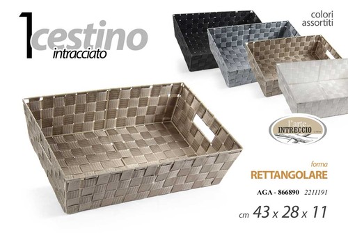Cestino cesta rettangolare - cestino,