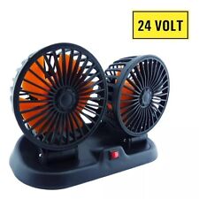 DOPPIO VENTILATORE PER AUTO 24V PORTATILE DA VIAGGIO REGOLABILE ARIA FRESCA