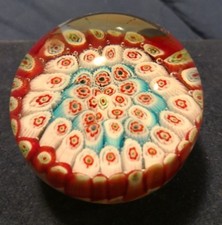 FERMACARTE IN VETRO PAPERWEIGHT A. TOSO MURRINA MURANO VENEZIA MILLEFIORI GLASS