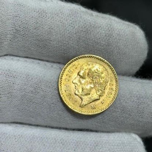 1955 cinco pesos solido oro - 1955,