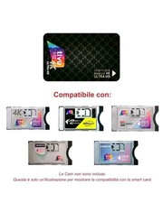 SCHEDA HD 4K TIVÙSAT ULTRA SATELLITARE TESSERA  D'ATTIVARE 