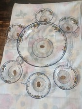  LIBERTY 1910 ART NOUVEAU SEVRES servizio in cristallo/vetro soffiato e smalti 