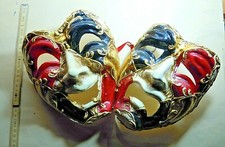 MASCHERA DA PARETE COMMEDIA DELL'ARTE CARTAPESTA DIPINTA ARTE VENEZIANA VENEZIA