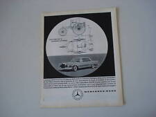 advertising Pubblicità 1961 MERCEDES BENZ 220 SE COUPE'