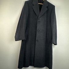  Crombie Soprabito Uomo 40” Lana e Cashmere Grigio Scuro, Cappotto Qualità L@@k!!!