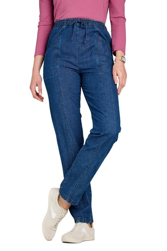 Jeans donna elastico vita - jeans,