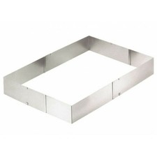 Cornice Torte Regolabile Rettangolare Acciaio Inox Eva | Anello Torta