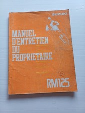 Suzuki RM 125 Cross 1991-1992 manuale uso - officina originale testo francese