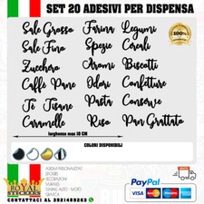 Set of 20 DISPENSER STICKERS -