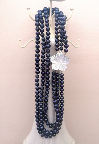 Collana tre fili perle - fili, di