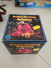 BUBBLE BLOWING OCTOPUS- polipo spara bolle di sapone- vintage anni 80- giallo 