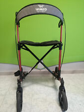 Deambulatore anziani Rollator Indy II pieghevole alluminio small colore rosso