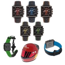 Lorenz Granpremio Cronografo da uomo al quarzo con cinturino in pelle traforato