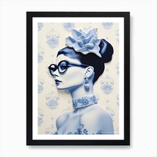 Audrey Hepburn Delft Tile