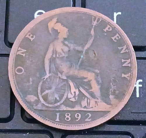 Moneta 1892 victoria one - victoria, penny
