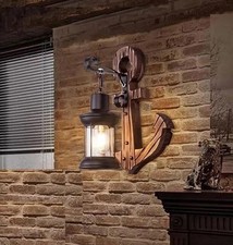 WOODEN STILL SCONCE COUNTRY