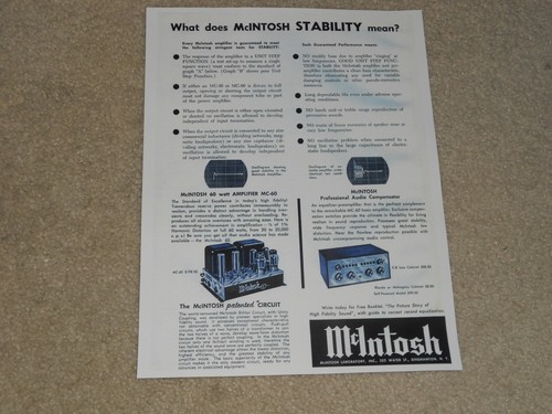 Mcintosh tubo - mcintosh, mc-60