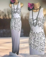 abito lungo dinastia grigio