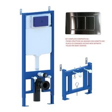 SET COMPLETO DA INCASSO SANITARI SOSPESI WC E BIDET PLACCA ACCIAIO INOX INCLUSA