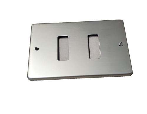 Placca alluminio chiara fori - alluminio, 2