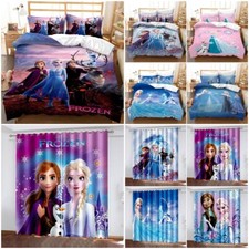 Set lenzuola federa copripiumino Frozen Princess Doona tessuto tenda tappeto