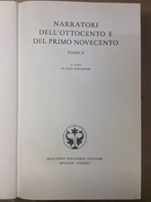 Libro - NARRATORI DELL'OTTOCENTO E DEL PRIMO NOVECENTO. Tomo V.