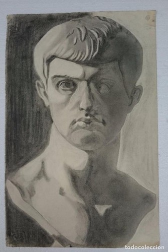 Dibujo busto masculino - dibujo, de