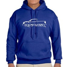 Felpa con cappuccio Ford SVT Raptor F150 Truck Outline Design 2010-14 SPEDIZIONE GRATUITA