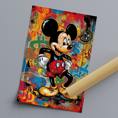 Poster topolino colorato - poster,