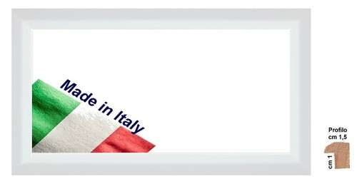 Cornice moderna bianca opaca - cornice,