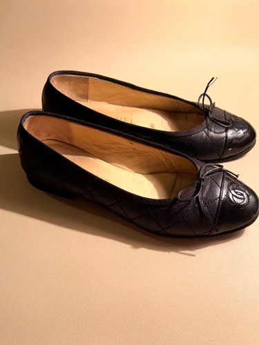Ballerine vintage chanel nere - vintage,