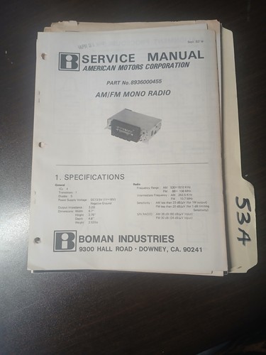 Boman amc numero parte - boman,