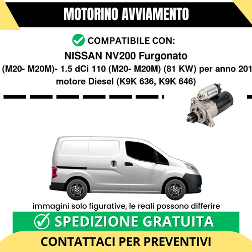 Motorino avviamento nissan - motorino,
