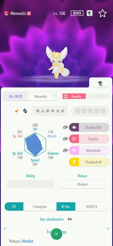 Meowstic femmina 6iv - meowstic, shiny