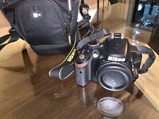 Nikon D3200 Corpo Reflex, nero, usato, con cover, caricatore, cavi 