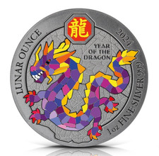 Drago lunare Ruanda argento 1