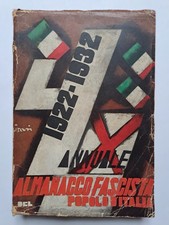 ALMANACCO FASCISTA del Popolo d'Italia X annuale 1922 1932 fascismo Mussolini